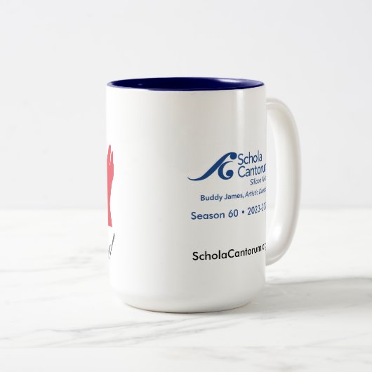 schola cantorumシーズン60喜びのために歌う12 oz mug ツートーンマグカップ (正面右)
