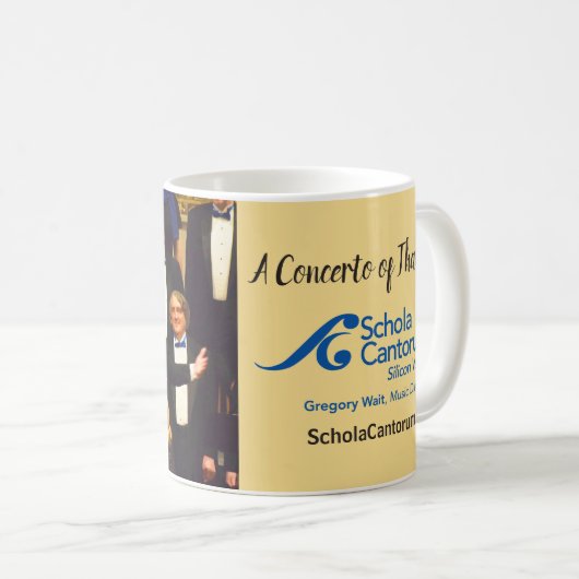 ScholaCantorum.orgはマグ感謝していしています コーヒーマグカップ (正面右)
