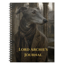 Scholarly Greyhound Dog in Coat Vintage Oil Painti