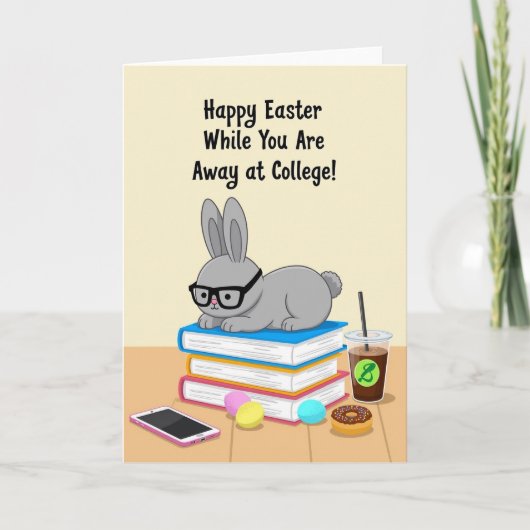 Scholarly Holiday Rabbit Card カード (正面)