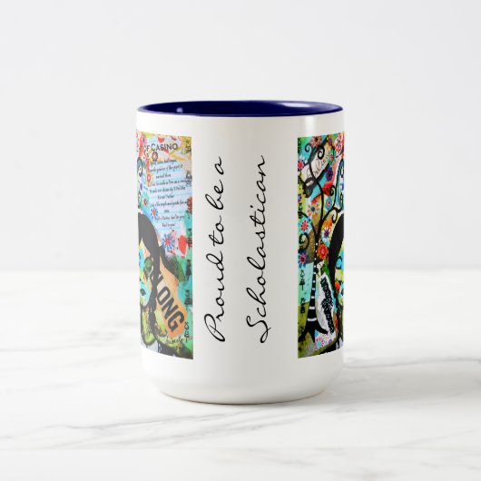 Scholasticanがあること誇りを持った ツートーンマグカップ (中央)