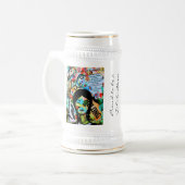 Scholasticanがあること誇りを持った ビールジョッキ (正面左)
