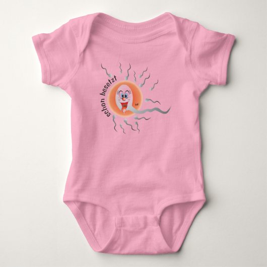 schon besetzt baby strampler ベビーボディスーツ (正面)