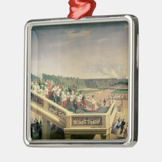 Schonbrunn宮殿の庭の宴会を招いて下さい メタルオーナメント (左)