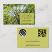 schöne Baumwipfel geschwungenen Äste grüne Blätter 名刺 (正面/裏面)