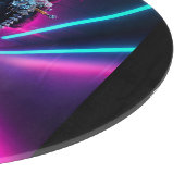 Schöne Geisha Puzzle mit Neon Hintergrund – Elegan カッティングボード (角)