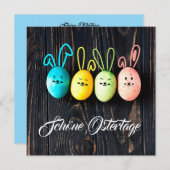 Schöne Ostertage und bunte Eier シーズンカード (正面/裏面)