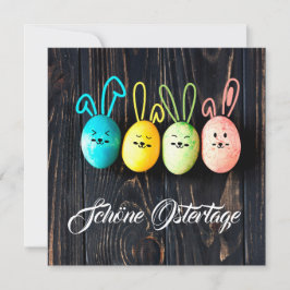 Schöne Ostertage und bunte Eier シーズンカード