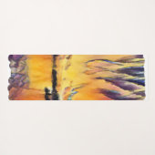 Schöner Sonnenaufgang als Aquarell Design ヨガマット (裏面(横))