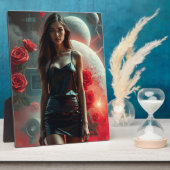 Schönheit, Planeten, Blumen und KI フォトプラーク (側面)