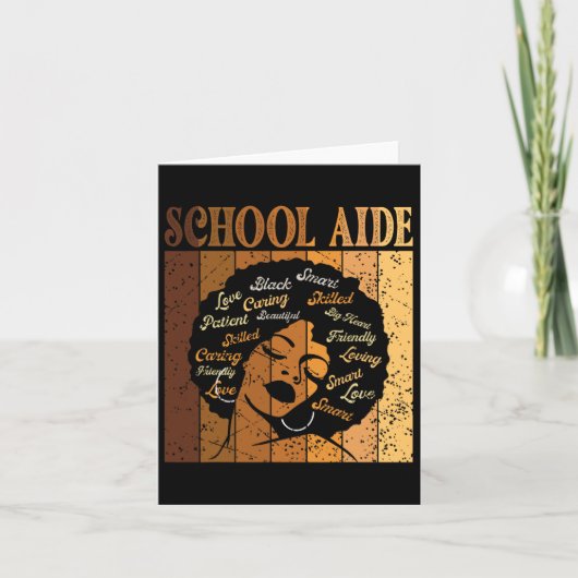 School Aide Afro African American Women Black Hist カード (正面)