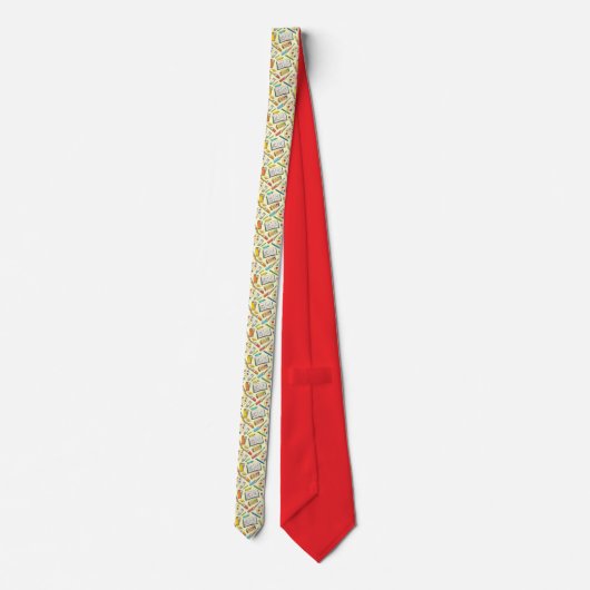 School Art Teacher Pattern Necktie Tie ネクタイ (裏面)