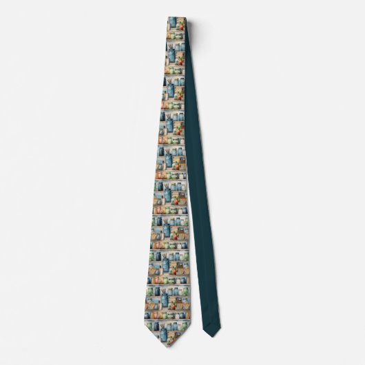 School Art Teacher Pattern Necktie Tie ネクタイ (正面)