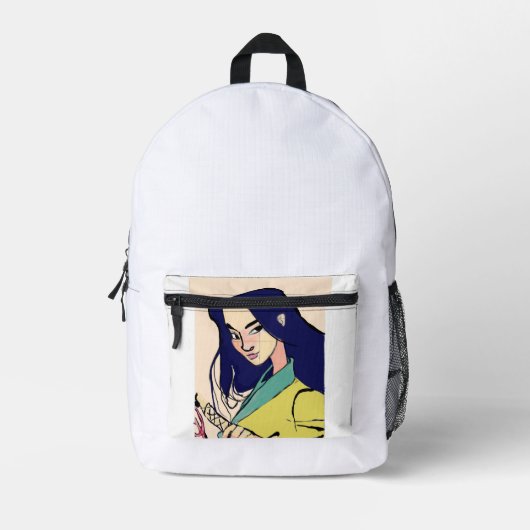 School Bag. プリントバックパック (正面)