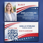 School Board Voter Election Campaign Photo QR Code 名刺