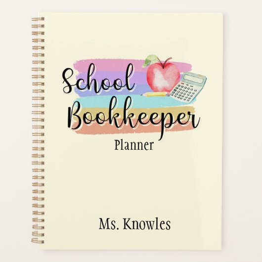 School Bookkeeper Colorful Planner プランナー手帳 (正面)