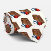 School Brown Bag Lunch Milk Carton Apple Teacher ネクタイ (ロール)