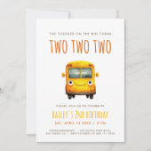 School Bus Birthday Party 招待状 (正面)