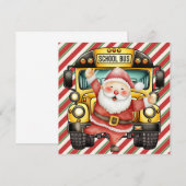 School Bus Christmas for Driver greeting card (正面/裏面)