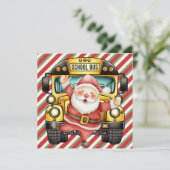 School Bus Christmas for Driver greeting card (スタンド正面)