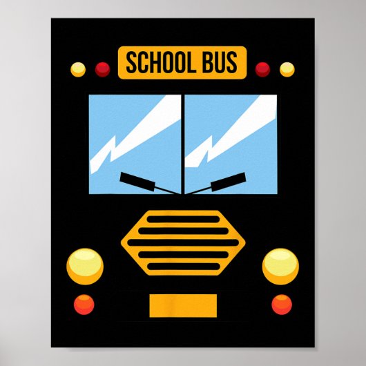 School Bus Costume Cool Easy Vehicle Halloween Gif ポスター (正面)