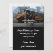 School Bus Driver Celebration of Life Service 招待状 (裏面)