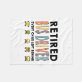 School Bus Driver Child Left Behind Retirement Gif フリースブランケット (正面(横))