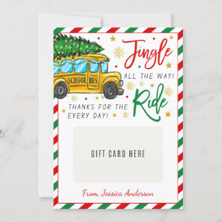 School Bus Driver Christmas Gifts Card Holder 招待状