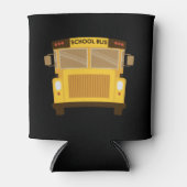 School Bus Driver Funny Kids School Bus 缶クーラー (正面)