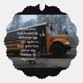 School Bus Driver  Memorial Keepsake  オーナメントカード (裏面)