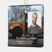 School Bus Driver  Memorial Keepsake  セラミックオーナメント (左)