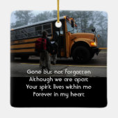 School Bus Driver  Memorial Keepsake  セラミックオーナメント (裏面)
