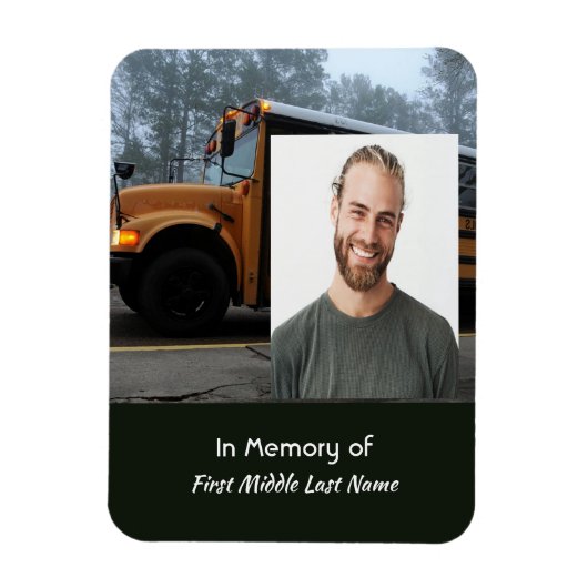 School Bus Driver Memorial Keepsake  マグネット (縦)