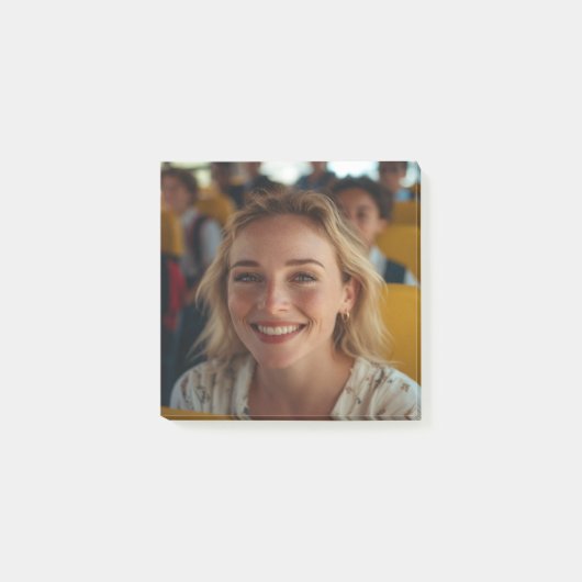School Bus Driver Photo Customize ポストイット (正面)