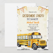 School bus driver retirement invitation 招待状 (正面/裏面)