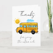 School Bus Driver Thank You Button | Bus Driver Ap カード (正面)