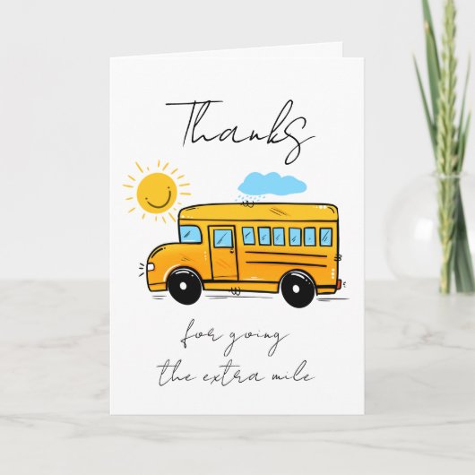 School Bus Driver Thank You Button | Bus Driver Ap カード (正面)