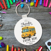 School Bus Driver Thank You Button, driving safely キーホルダー