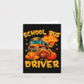 School Bus Driver Turkey Thanksgiving Gift  カード (正面)