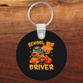 School Bus Driver Turkey Thanksgiving Gift  キーホルダー (正面)