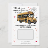 School Bus Driver Valentines Day Gift Card Holder サンキューカード (正面)