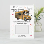 School Bus Driver Valentines Day Gift Card Holder サンキューカード (スタンド正面)