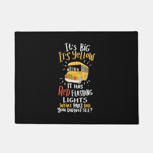 School Bus It Is Big And Yellow ドアマット (正面)