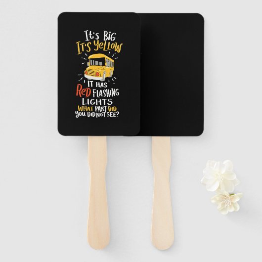 School Bus It Is Big And Yellow ハンドファン (正面&裏面)