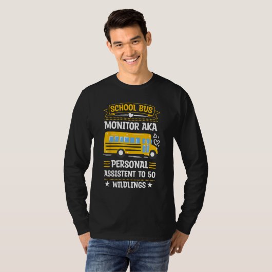 School Bus Monitor Bus Aide Attendant Student Deli Tシャツ (正面フル)