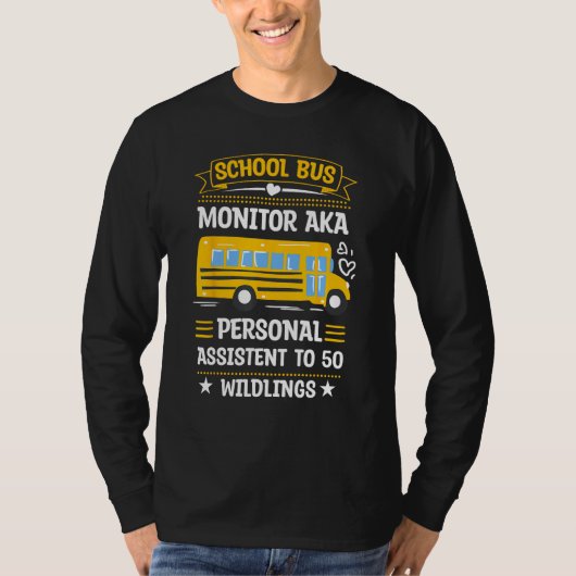 School Bus Monitor Bus Aide Attendant Student Deli Tシャツ (正面)