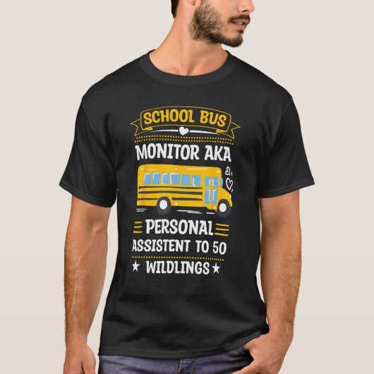 School Bus Monitor Bus Aide Attendant Student Deli Tシャツ (正面)
