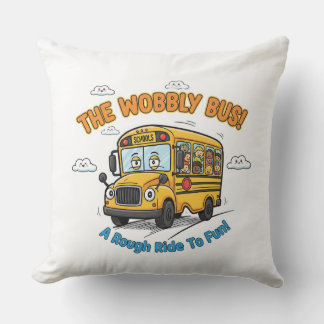 School Bus Nursery Decor-The Wobbly Bus クッション