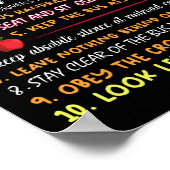 school bus safety rules ポスター (角)