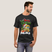 School Bus   Xmas Decorations Santa School Bus Chr Tシャツ (正面フル)